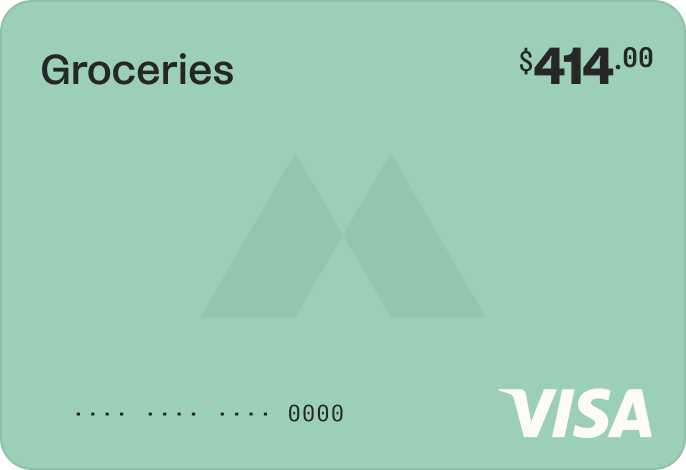 Groceries account card